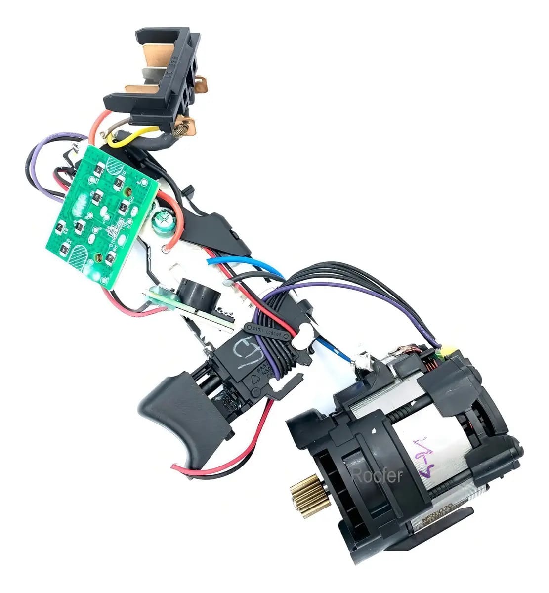 Motor C/ Gatilho P/ Dcd996 Dewalt Parafusadeira Impacto Cor Amarelo