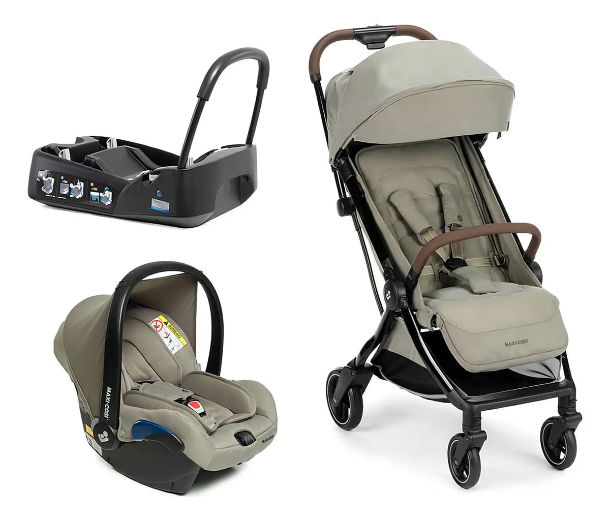 Carrinho Eva³ Luxe Twillic Truffle Trio Maxi Cosi