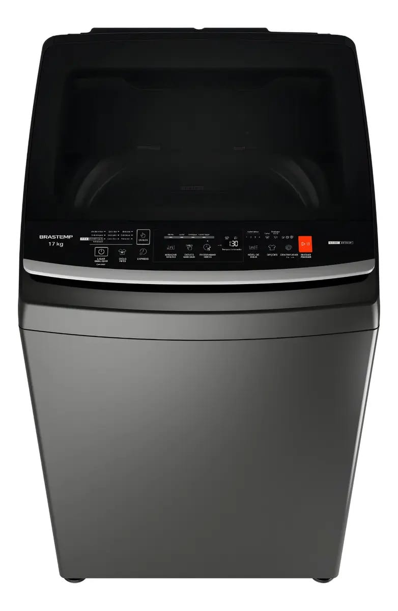 Máquina De Lavar 17kg Cinza Platinum Bw17lta Brastemp