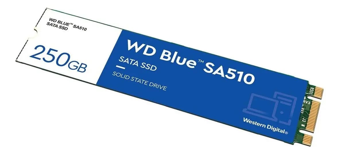 SSD de unidade sólida Wd 250 Gb Blue M.2 Western Digital M2