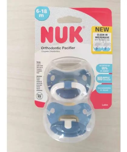 Chupeta Látex 6-18 Meses Azul C/2 Nuk