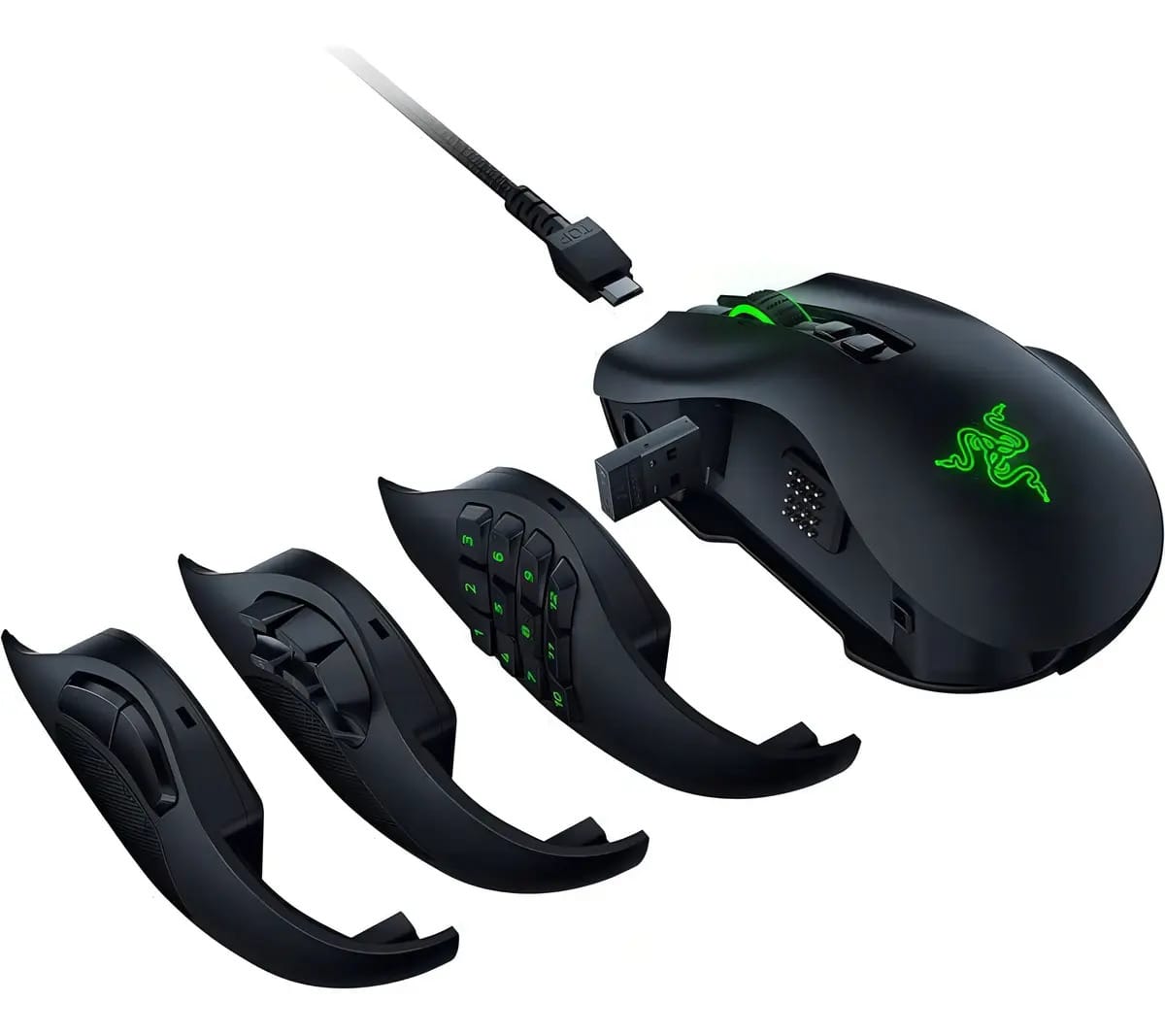 Mouse sem fio Razer Naga V2 Pro, 30.000 Dpi, cor preta