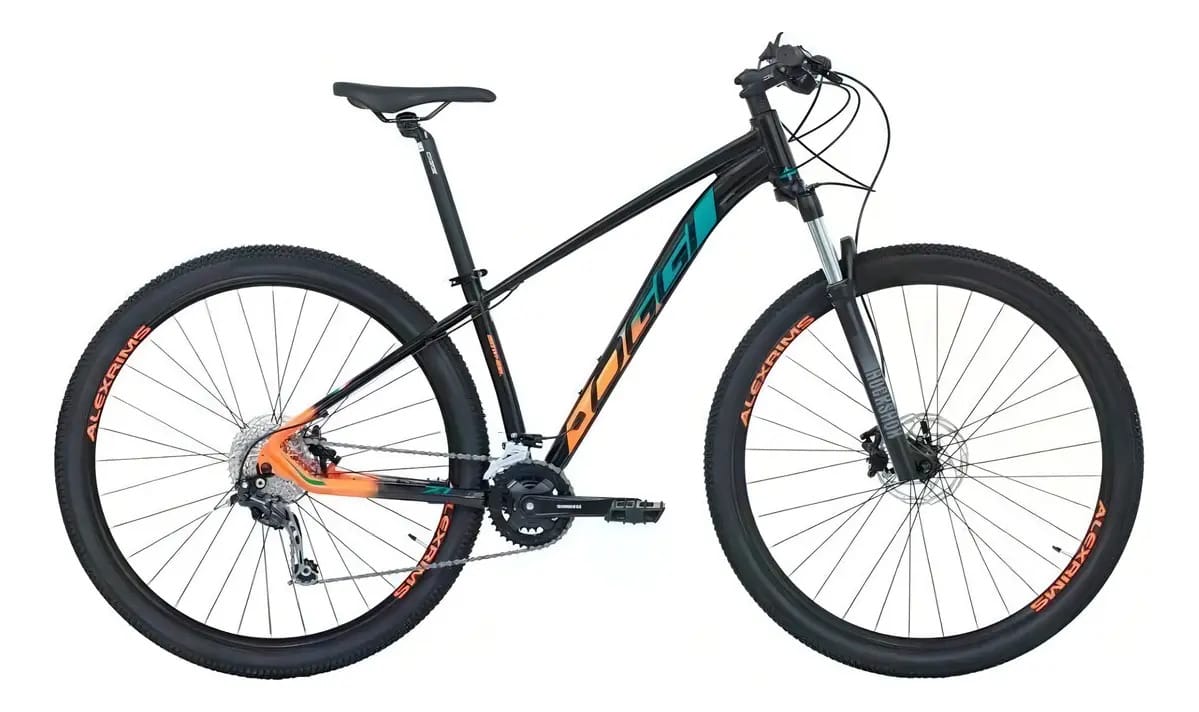 Bicicleta Oggi Big Wheel 7.1 2022 Cor Preto | Verde | Laranja