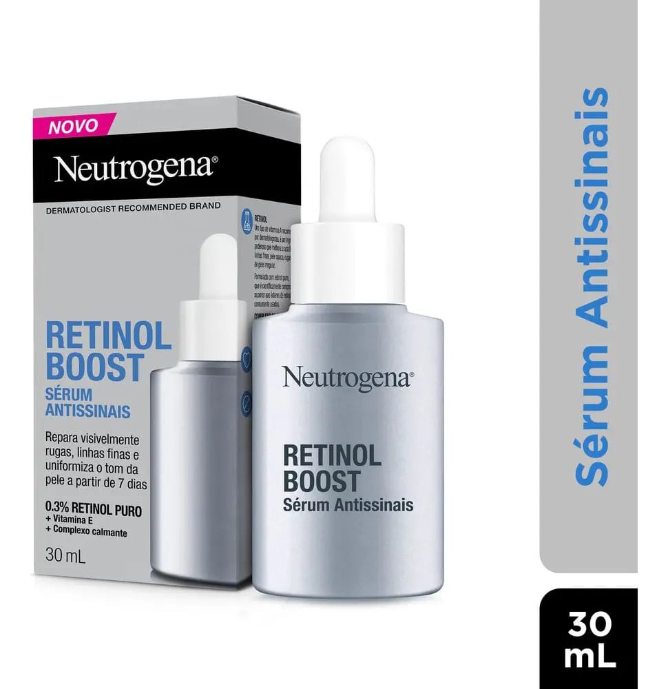 Neutrogena® Retinol Boost Sérum 0.3 Antissinais Madura Dia/noite