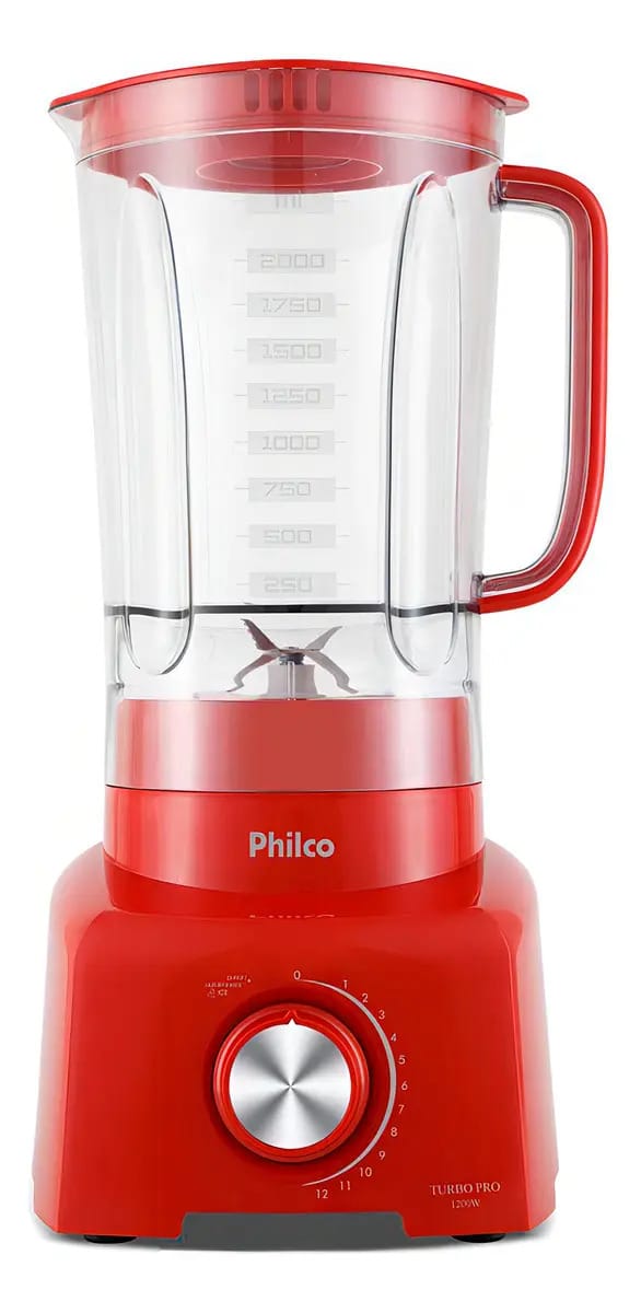 Liquidificador Philco PH900 Turbo Pro 1200W Vermelho