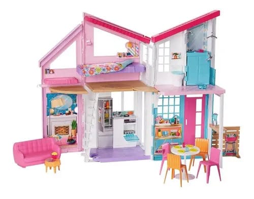 Playset Barbie 90 Cm Casa Da Barbie Casa Malibu Mattel Rosa