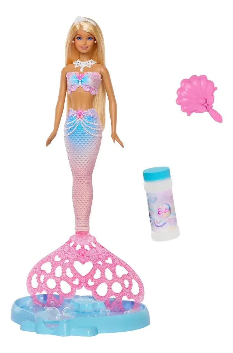 Boneca Barbie Sereia Que Cria Bolhas De Verdade