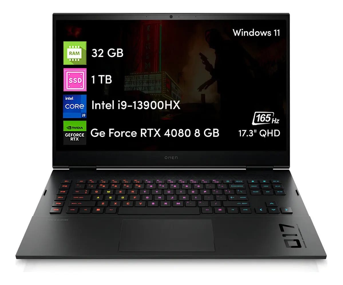 Hp Omen i9-13900HX 32GB RAM 1024GB Preto