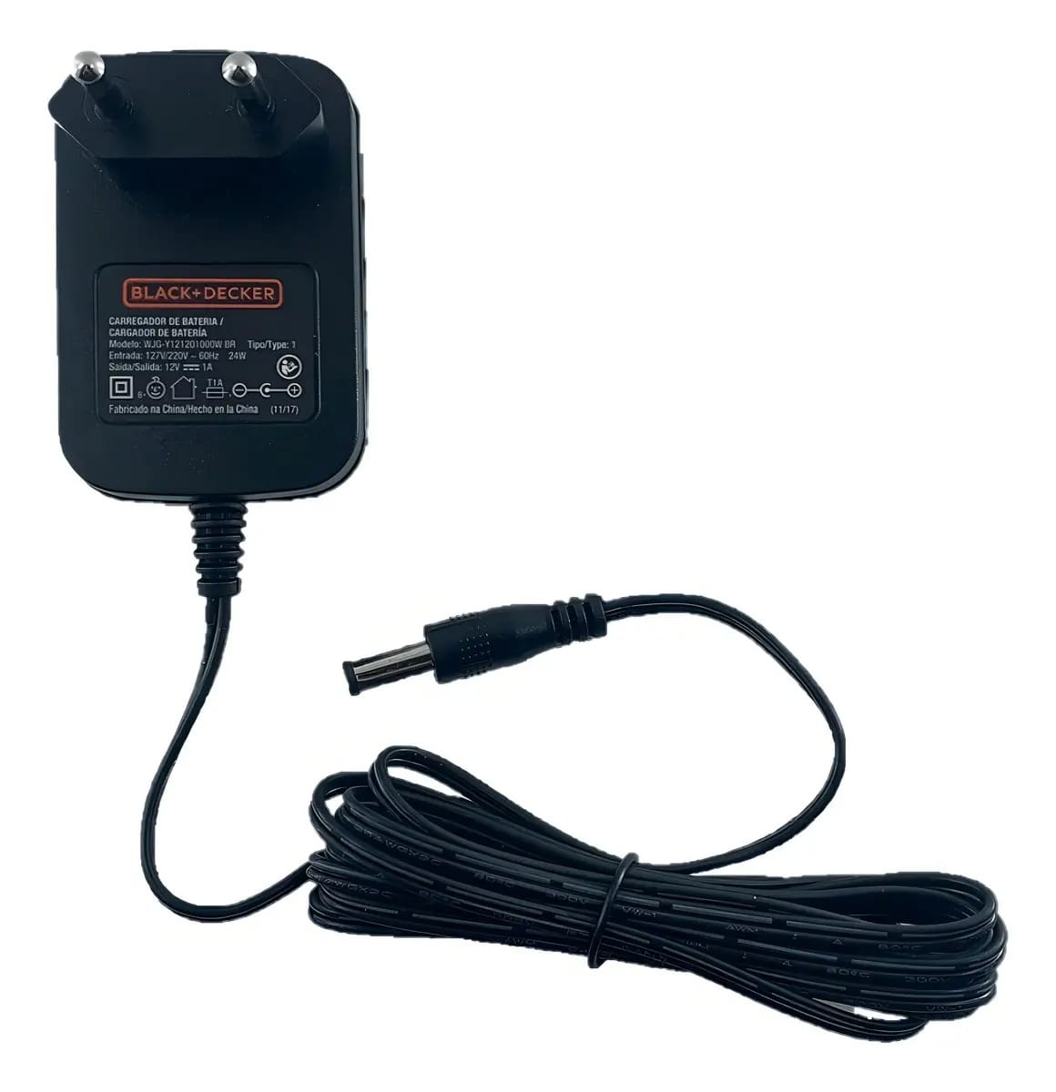 Carregador Wjg Parafusadeira Black Decker Ld12 () Cor Preto