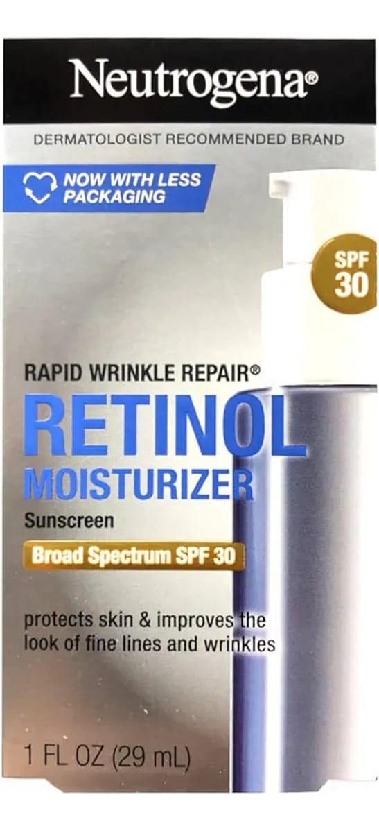 Creme Moisturizer Broad Spectrum SPF 30 Neutrogena Rapid Wrinkle Repair para pele normal de 29mL 30+ anos