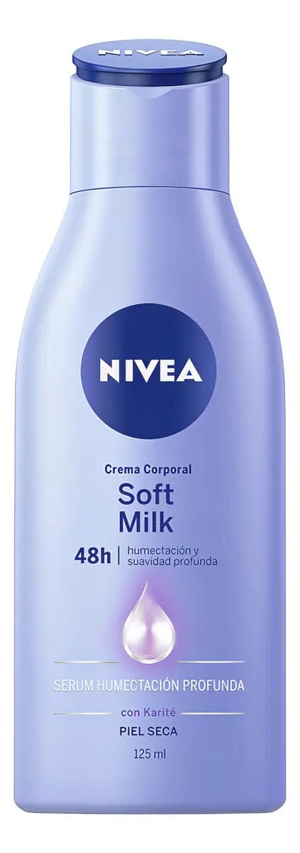 Creme para corpo Nivea Soft Milk en garrafa 125mL