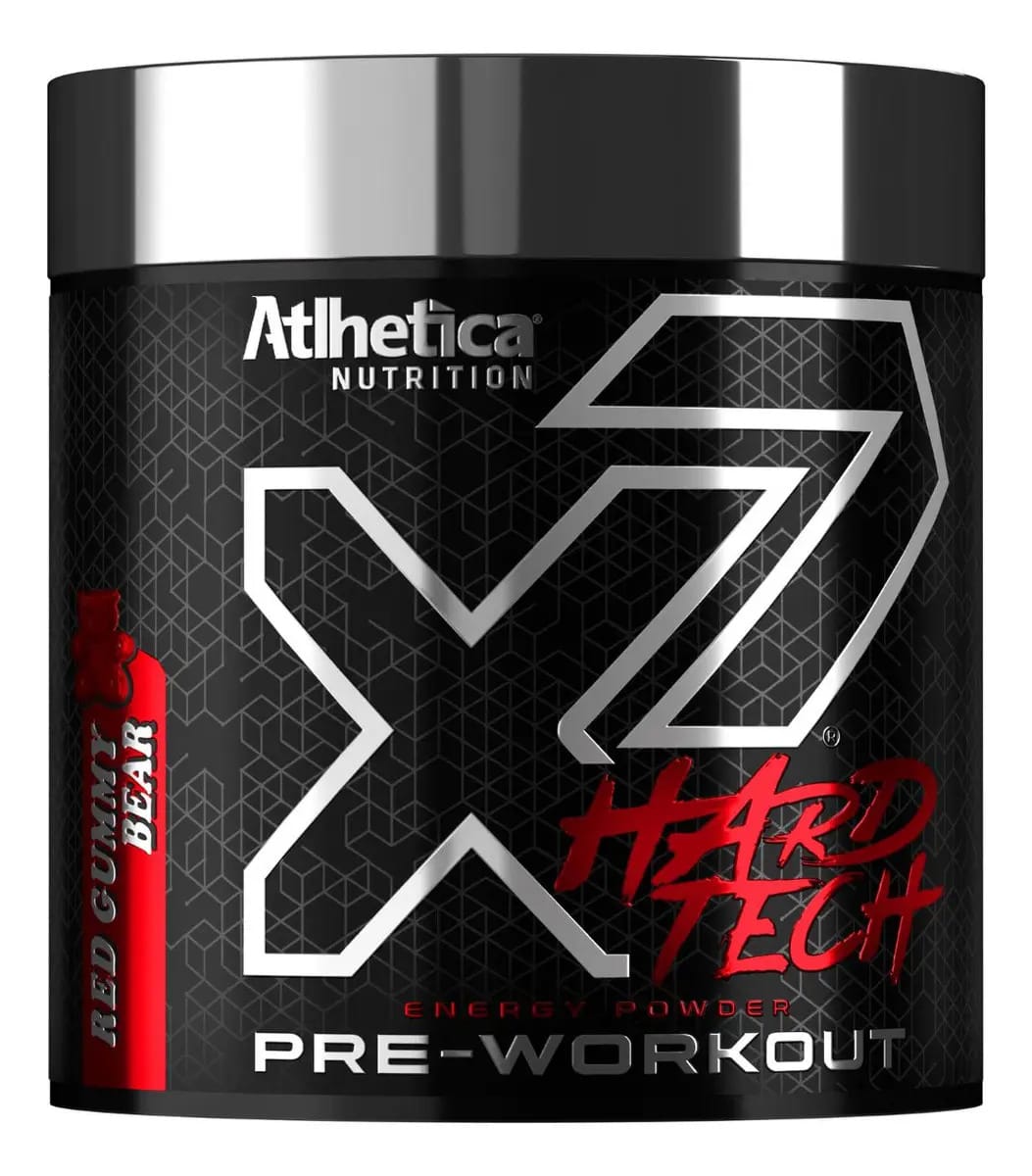 Pre Treino X7 Hard Tech 200g Beta Alanina Atlhetica Sabor Red Gummy Bear