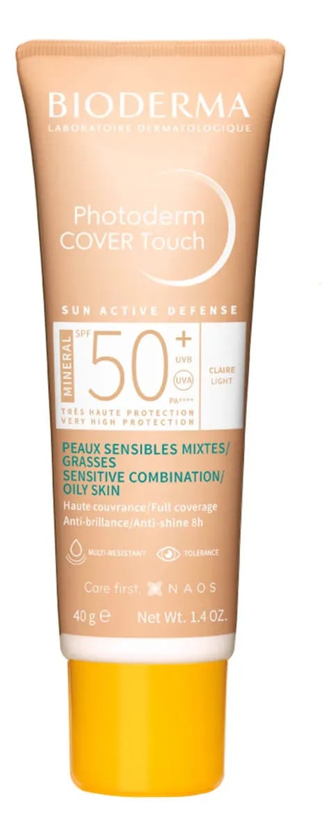 Protetor Solar Facial Bioderma Photoderm Cover Touch Cor Clara Fps50 Bioderma 40g