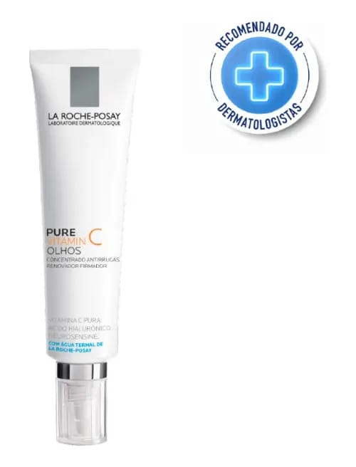 Creme Concentrado Antirrugas Pure Vitamin C Olhos com ácido hialurônico 15ml La Roche-posay