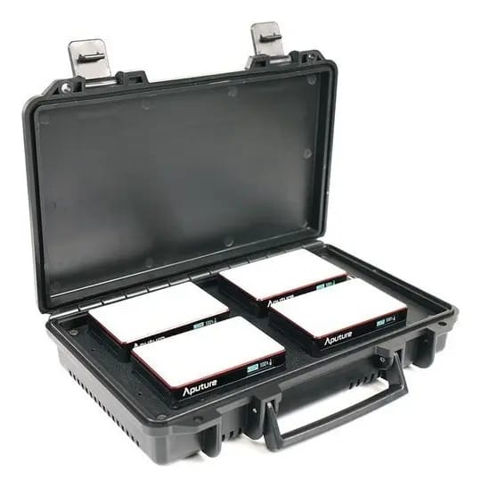 Kit Aputure X 4 mini lâmpadas LED Mc Rgbww Structure Black