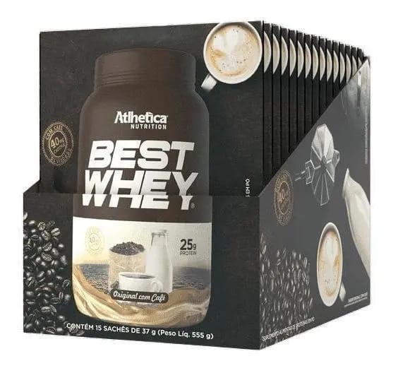 Best Whey Atlhetica Display Com 15 Sachês Com Café