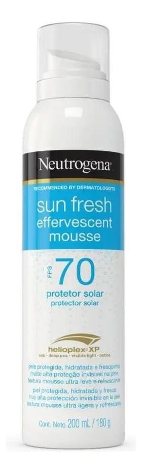 Protetor Solar Neutrogena Sun Fresh Mousse Eferv Fps70 200ml