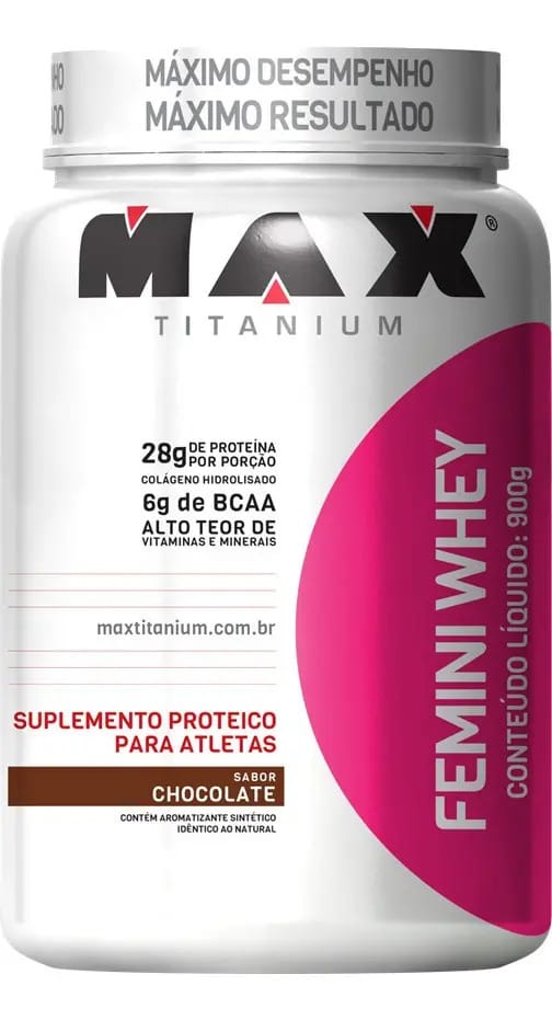 Femini Whey Mulher 900g Chocolate Max Titanium