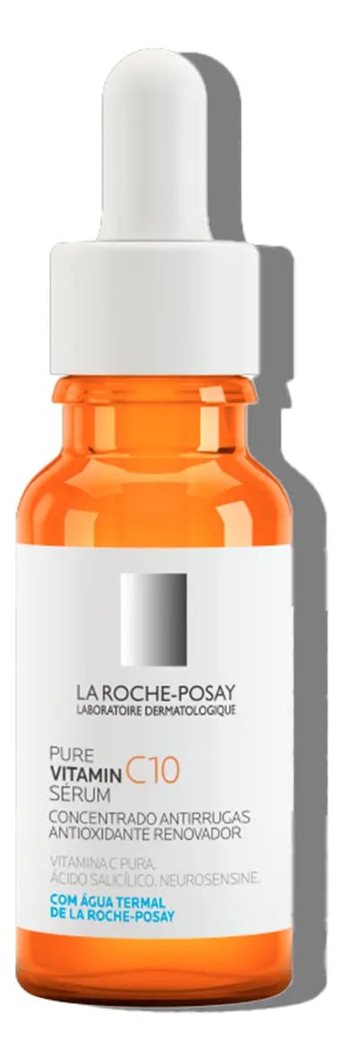 La Roche-posay Sérum Pure Vitamin C10 Concentrado antirrugas antioxidante renovador 15ml Para Todo Tipo de Piel de Dia y Noche