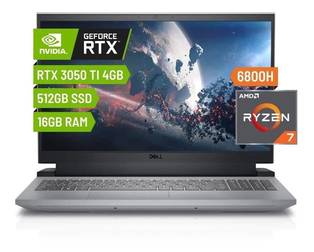 Dell G15 6800H 16GB RAM 512GB Prateado