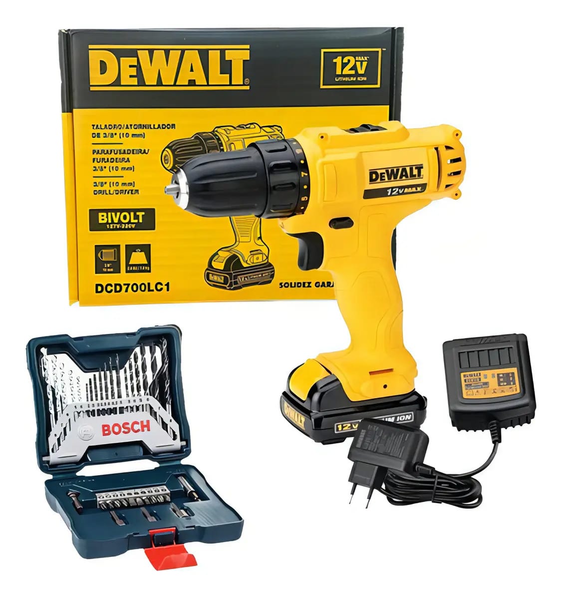 Furadeira Parafusadeira 12v Dewalt Com Acessórios X-line