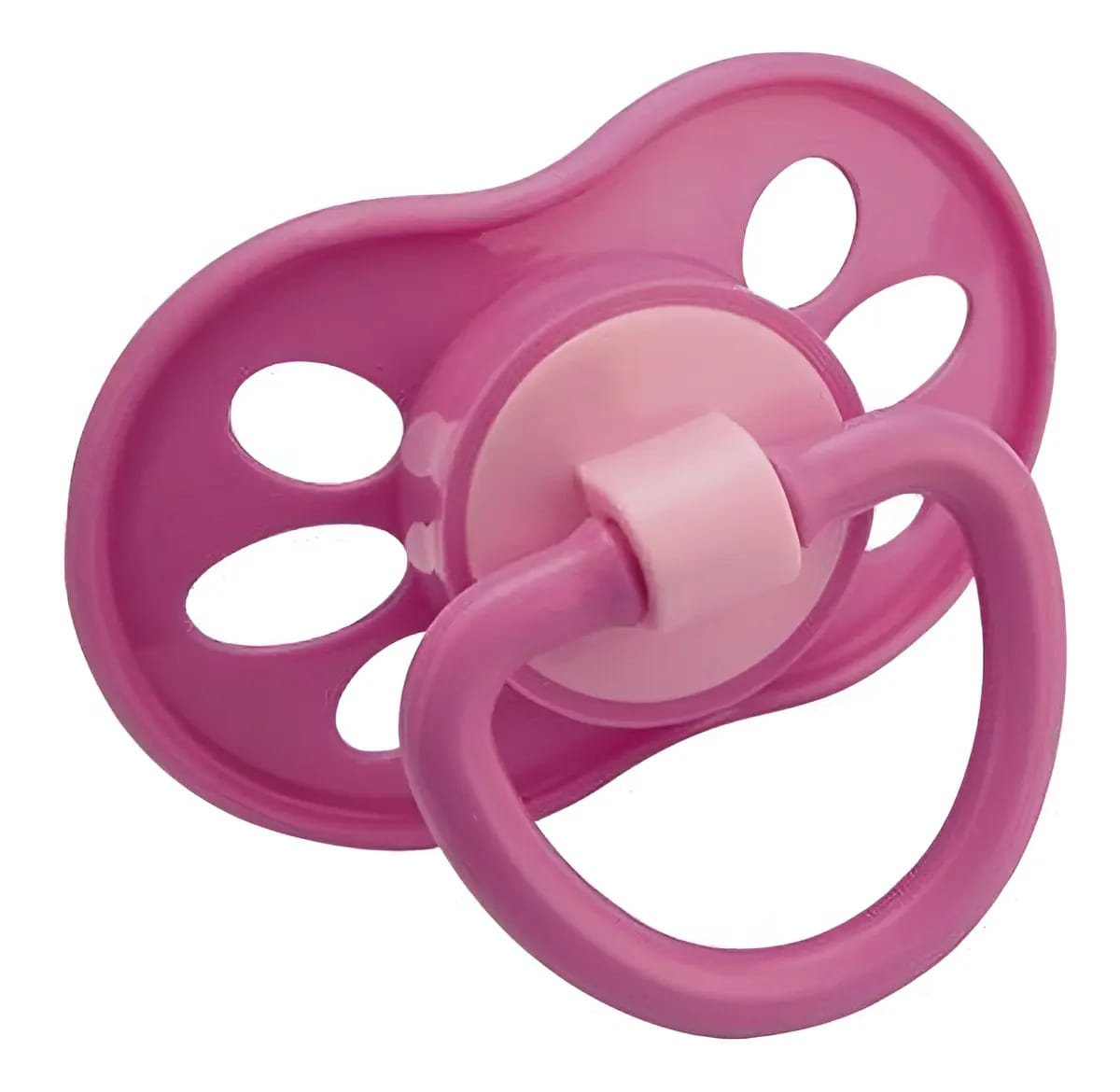 Chupeta Kuka Aquarela Bico De Silicone Redondo Rosa -tam1