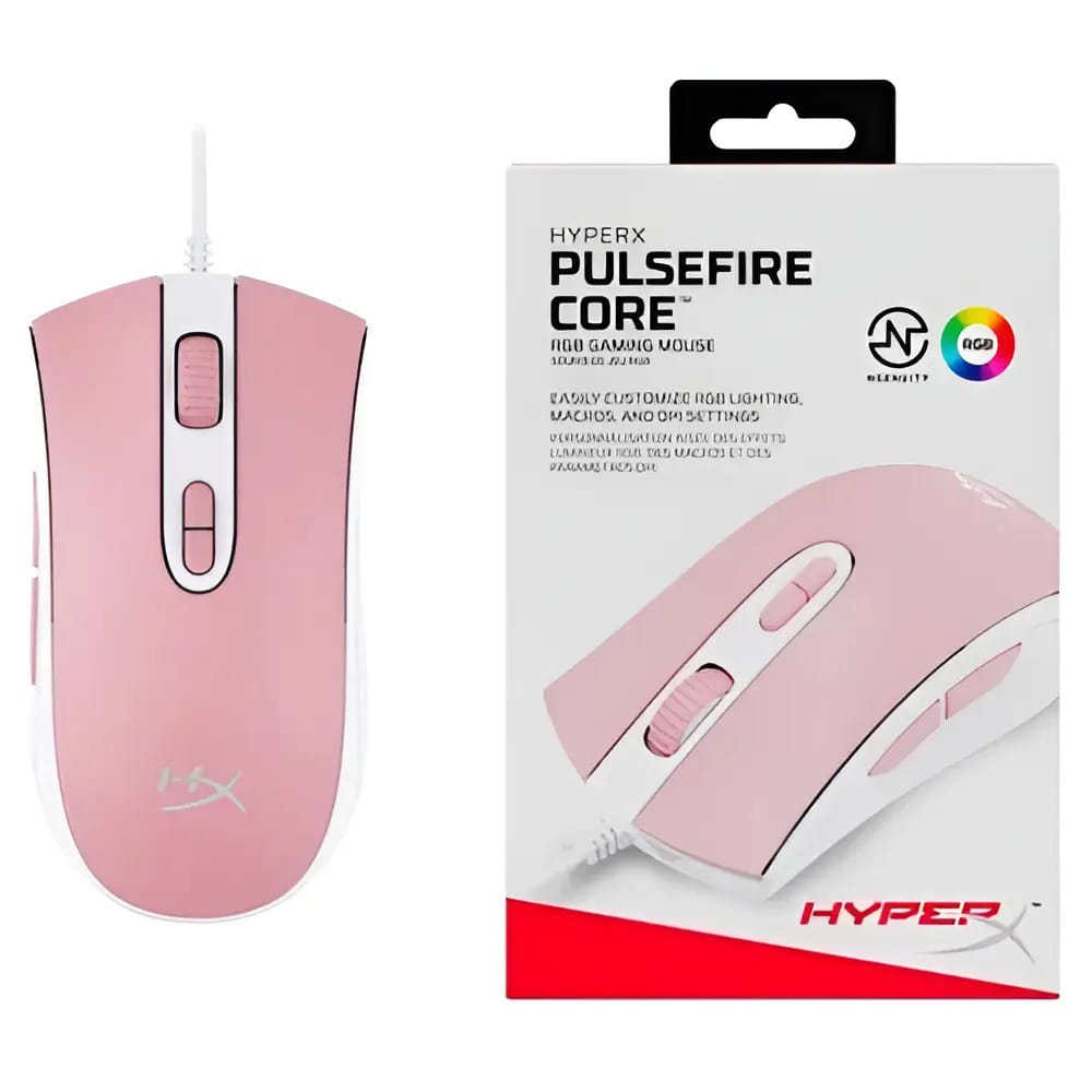 Hyperx Pulsefire Mat Pulsefire Core Branco/Rosa