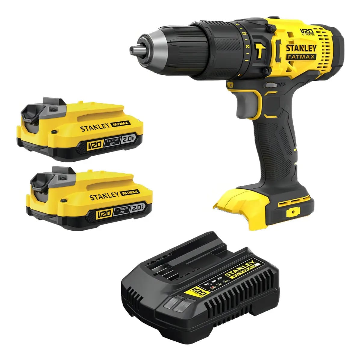 Parafusadeira Furadeira Imp Scd711 2x 2.0 Stanley Cor Amarelo