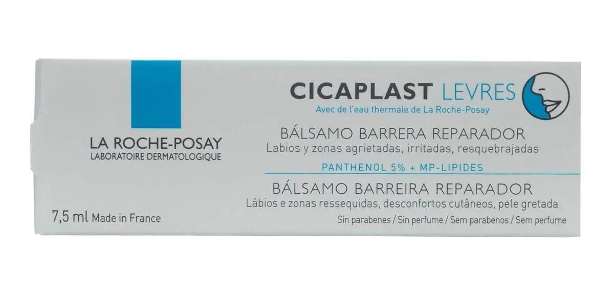 Bálsamo reparador labial La Roche Posay Cicaplast 7,5 ml tipo pele seca