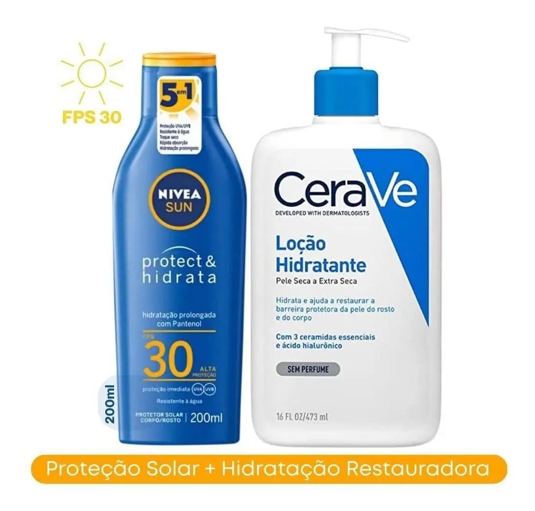 Kit Protetor Solar Corporal Fps 30 + Loção Hidratante Cerave