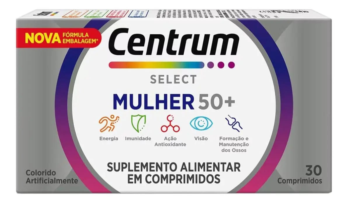 Vitamina Centrum Select Mulher 50+ Com Luteina E Licopeno