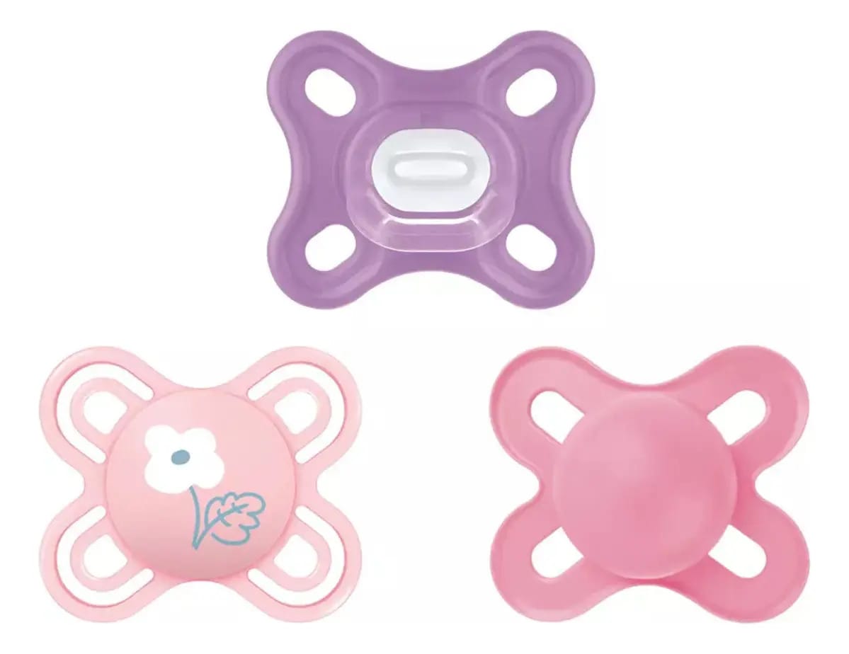 Chupeta Mam Comfort And Perfect, 3 peças de 0 a 3 m, rosa, período de idade de 0 a 6 meses
