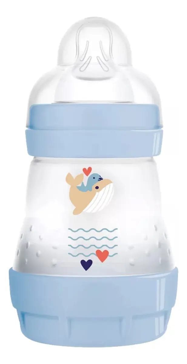 Garrafa Mam Easy Start, 5 onças, 1 unidade, azul baleia
