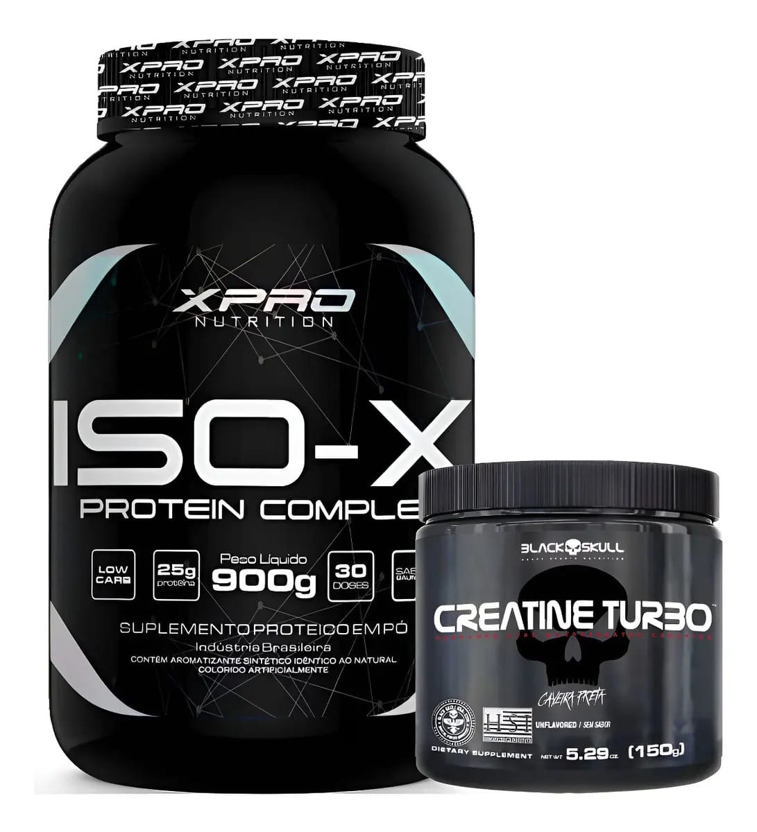 XPro Nutrition Kit Whey Protein Isolado Chocolate + Creatina Black Skull