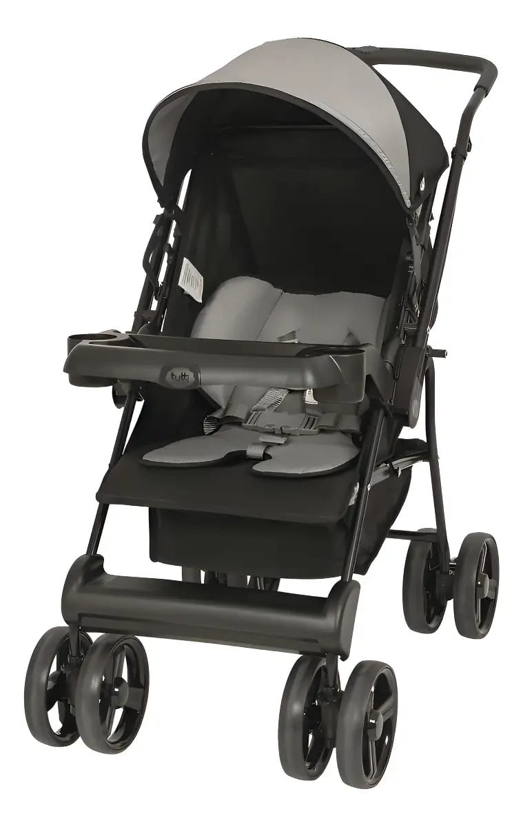 Carrinho De Bebê Tutti Baby Solare Preto - Passeio 15kg