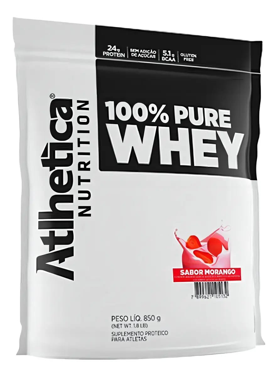 100% Pure Whey 850g - Atlhetica Morango