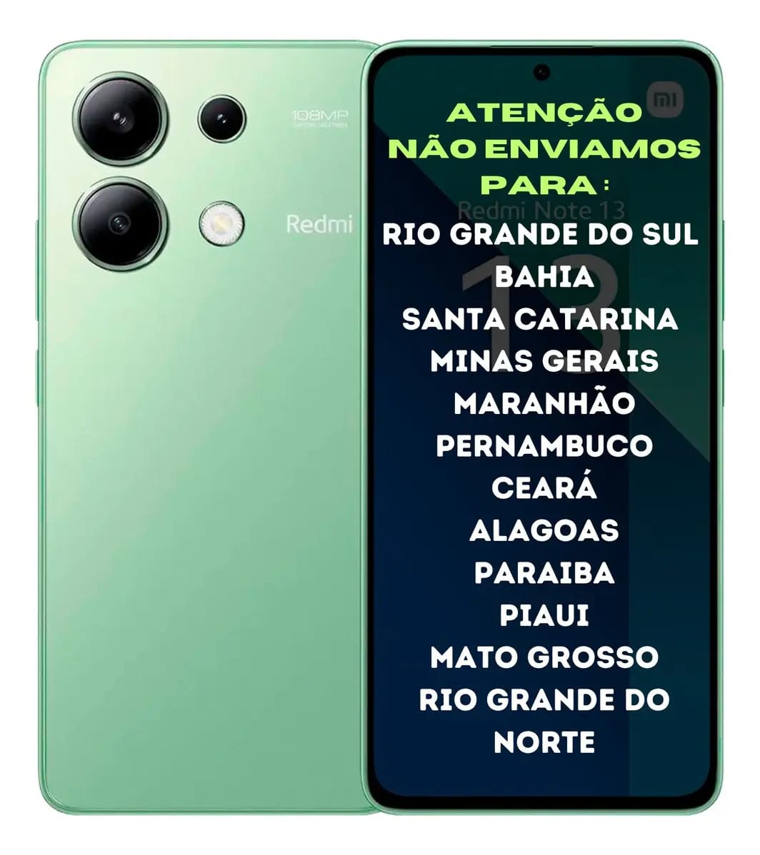 Redmi Note 13 128/6 - 100% Cor Verde