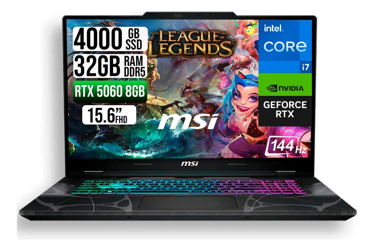 Msi Cyborg 240H 32GB RAM 4096GB Preto