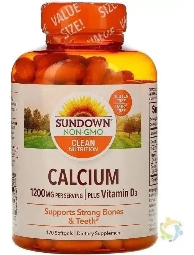 Cálcio Sundown Naturals 1200mg + Vitamina D3 170 Cápsulas
