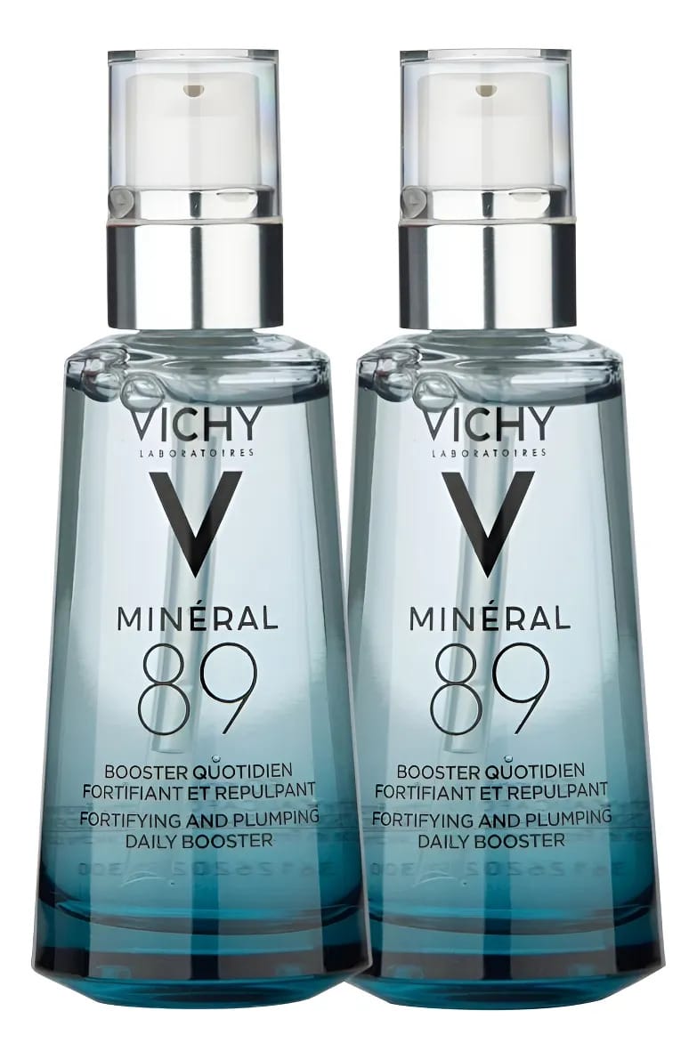 Combo X2 Vichy Minéral 89 Concentrado fortificante 50ml para todos os tipos de pele, dia/noite
