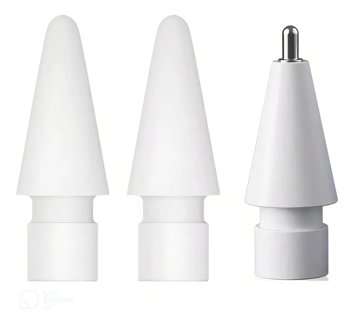 Kit 3 Pontas Apple Pencil 1 2 USB-C 2B HB Thin Vianardes White