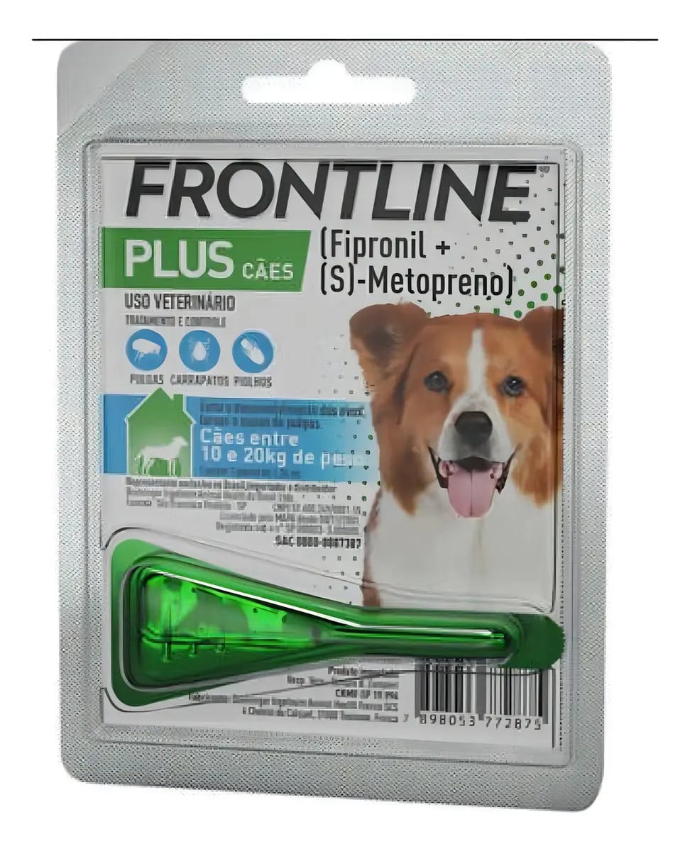 Antipulgas Carrapatos Frontline Plus Cães 10kg a 20kg 1,34ml