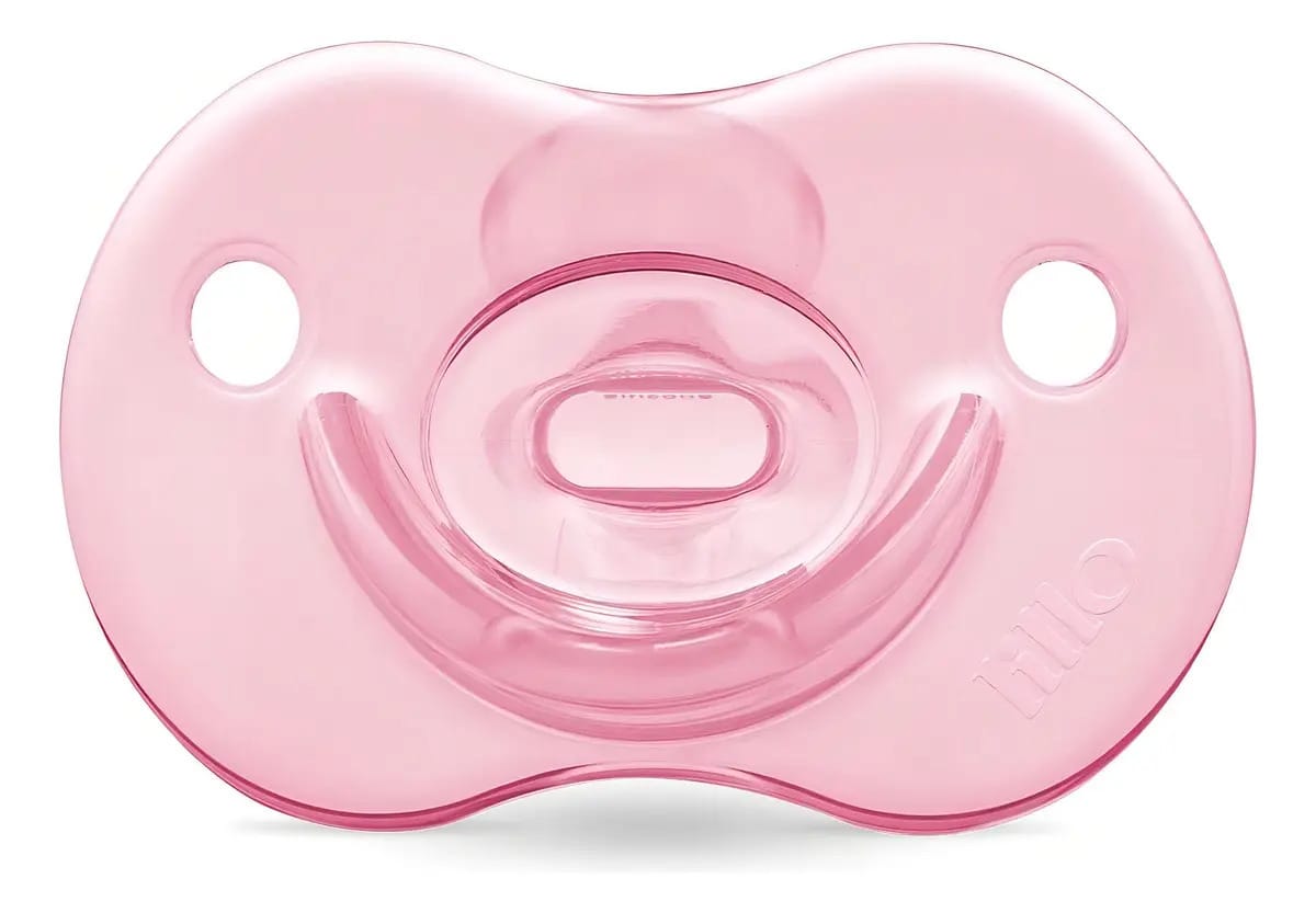 Lillo Soft Calming chupeta 100% silicone 6+ meses cor rosa