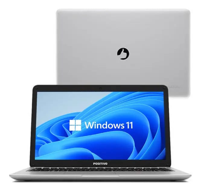 Notebook Positivo Master Celeron 4gb Ram 240gb Ssd Cor Prata