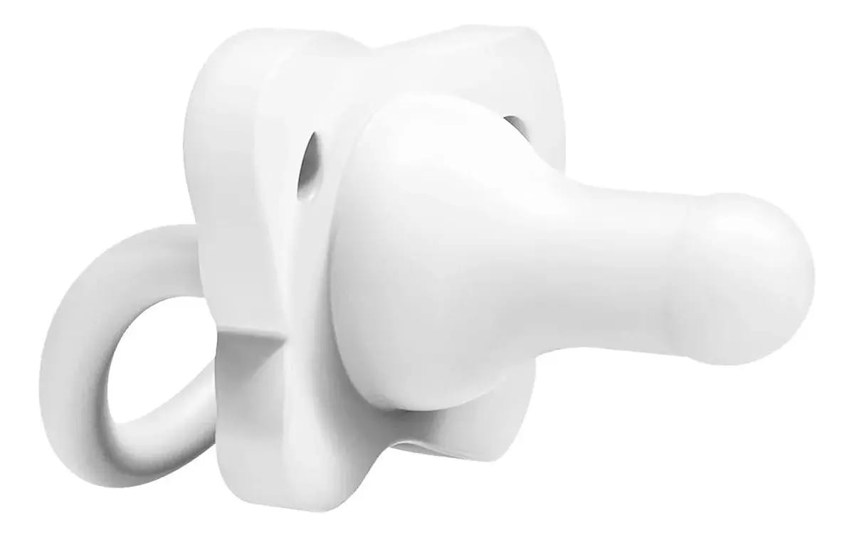 Chupeta Genuína Dr Browns Silicone 02 Un Embalagem Celofane Cor Branco Período De Idade 0-6 Meses