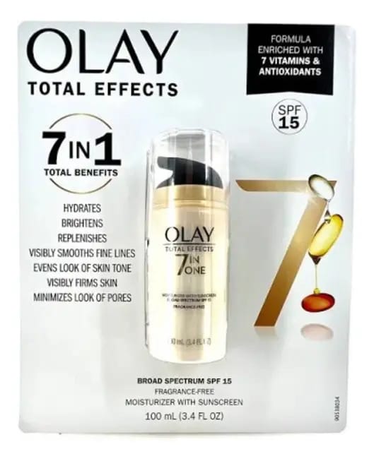 Hidratante Olay Total Effects 7 em 1 Spf15 100ml Horário de aplicação Tipo de pele diurno/noturno 7 em 1