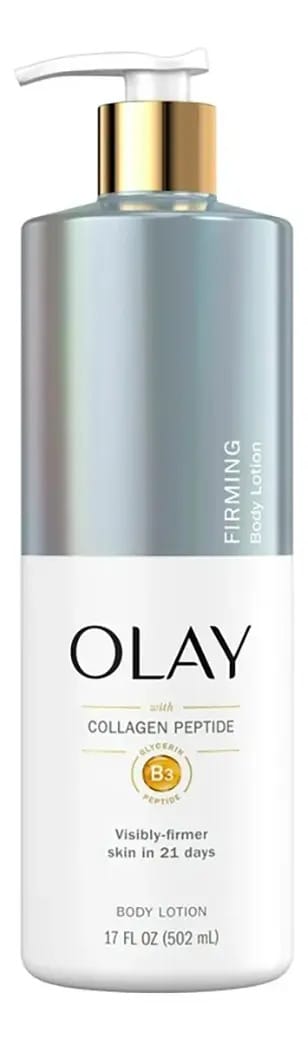 Loção corporal com peptídeo de colágeno Olay, hidratante e reafirmante, para pele seca, 502 mL