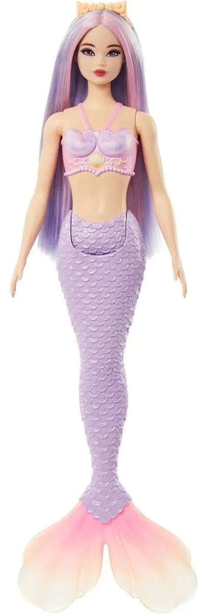 Boneca Barbie sereia com cabelo fantástico e cauda colorida