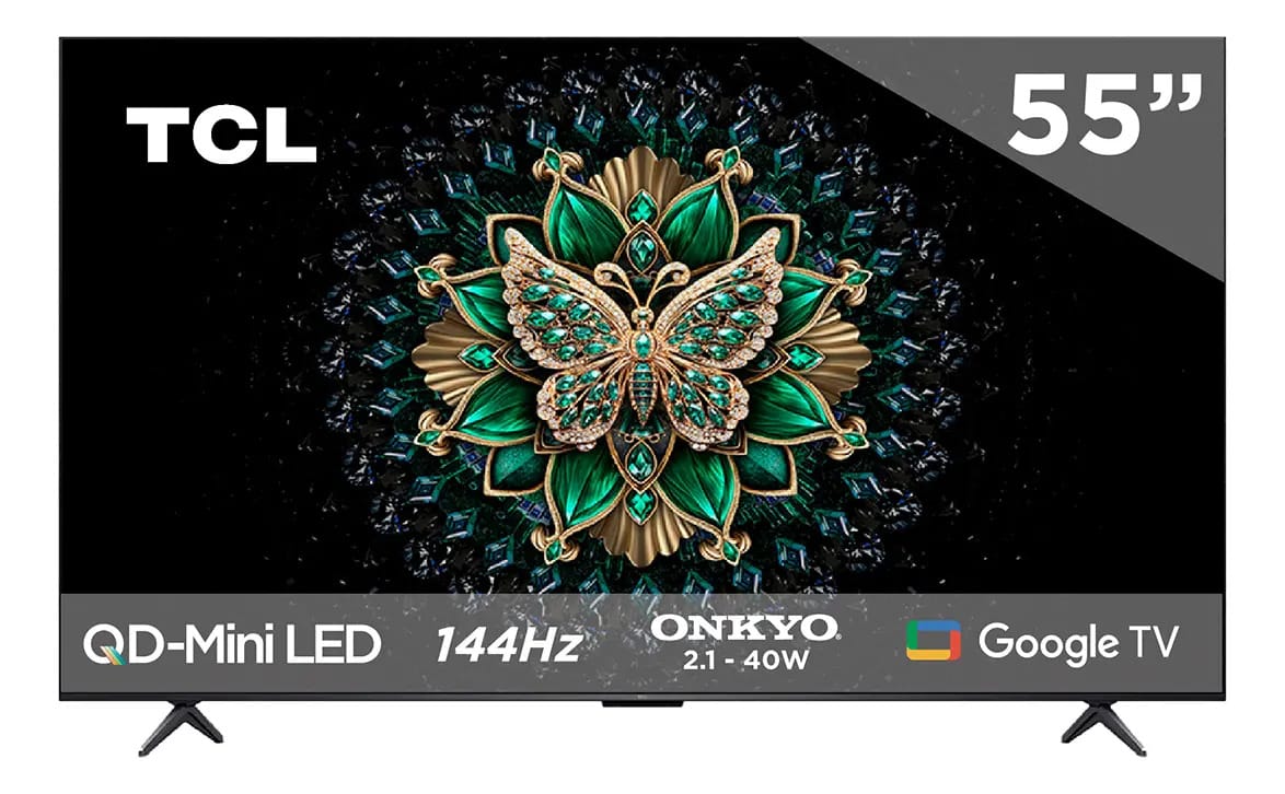 Tela 55 2025 Tcl QD-Mini Led 4K Hdr Google Tv QM6k