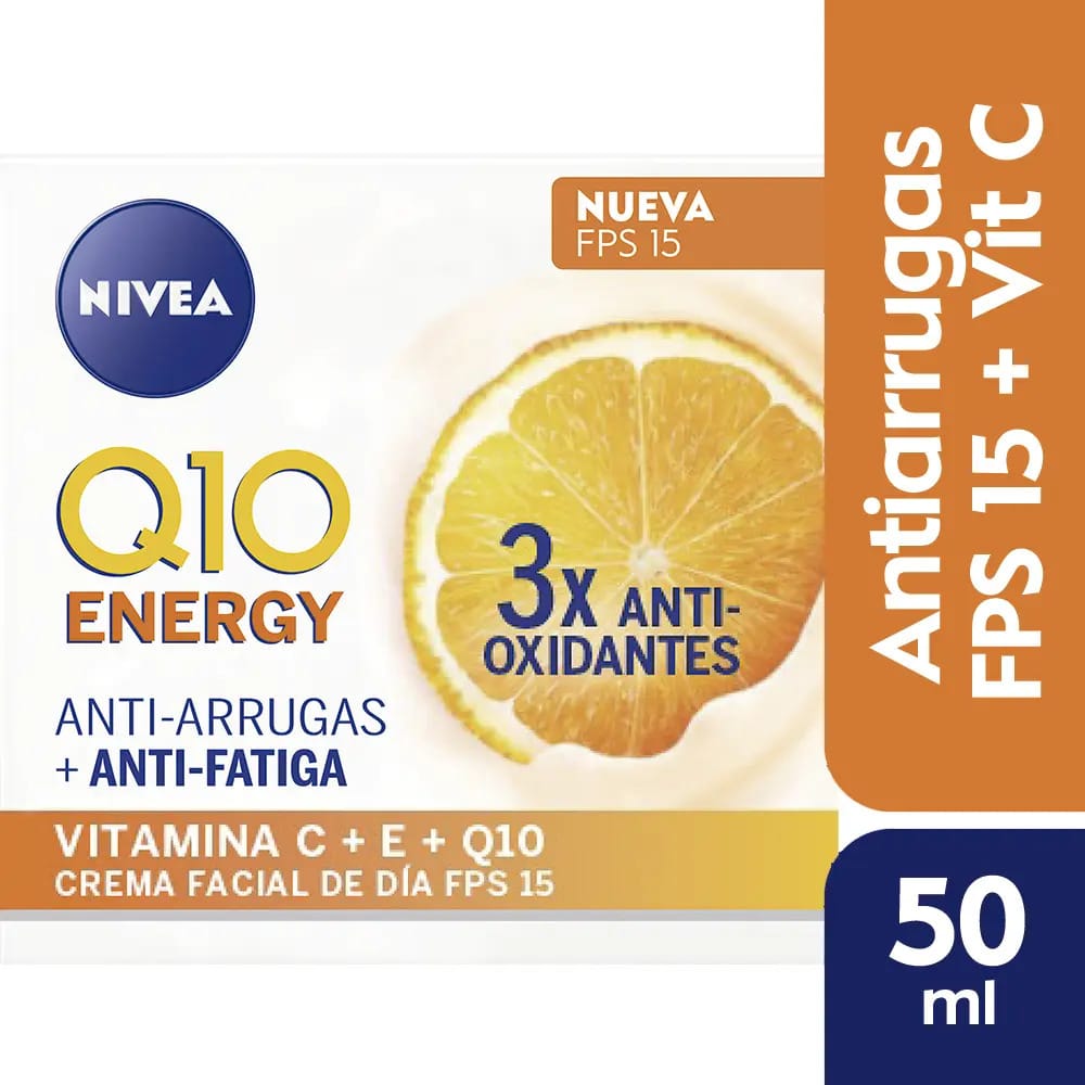 Creme facial antirrugas NIVEA Q10 Energy Fps 15 50 ml